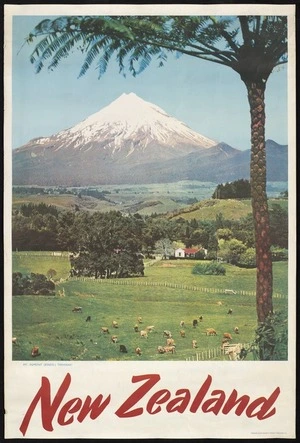 Pictorial Publications Ltd: New Zealand. Mt Egmont (8260 ft) Taranaki. Produced in New Zealand by Pictorial Publications Ltd [ca 1957]