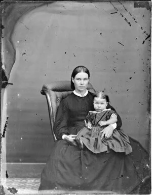 Unidentified woman and her baby