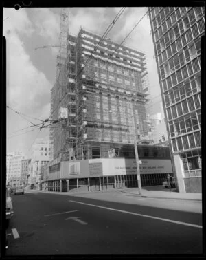 Cubitt Wells, construction of N.B.N.Z. building, Wellington