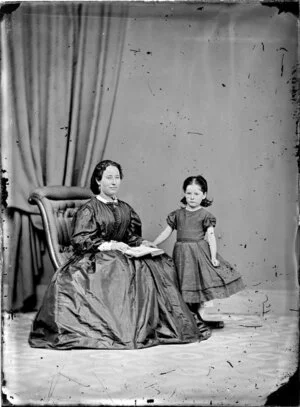 Unidentified woman and her daughter
