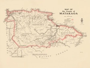 Map of the County of Matakaoa.