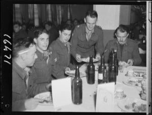 Christmas dinner in the men's mess, Chofu - Photograph taken by Bill Hopper