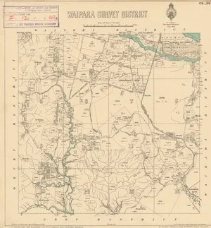 Waipara Survey District [electronic resource] / drawn by H. McCardell, March 1885.