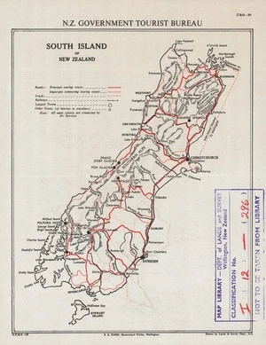 South Island of New Zealand / drawn by Lands & Survey Dept., N.Z.
