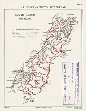 South Island of New Zealand / drawn by Dept of Lands & Survey, N.Z.
