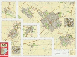 Street map of Hastings, Havelock North, Waipawa, Waipukurau, Takapau, Dannevirke : scale 1:15 000.