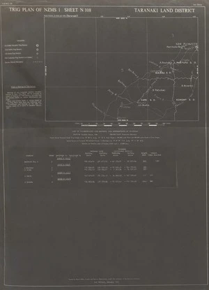 Trig plan of NZMS 1. Sheet N108, Taranaki Land District.