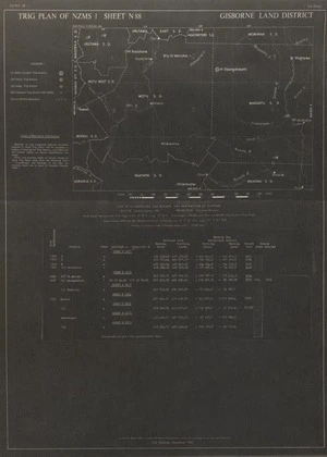 Trig plan of NZMS 1. Sheet N88, Gisborne Land District.