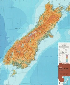 Map of South Island, New Zealand : International Map of the World 1:1,000,000 : carte internationale du monde au 1:1,000,000.