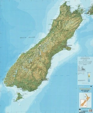 Aotearoa South Island, New Zealand 1:1 000 000.