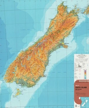 Map of South Island, New Zealand : international map of the world 1:1,000,000 : carte international du monde au.