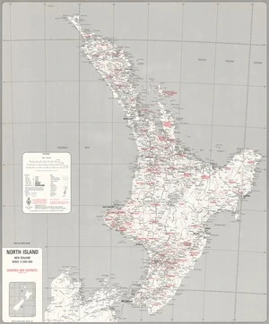 North Island, New Zealand : counties and districts ; South Island, New Zealand : counties and districts.
