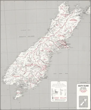 North Island, New Zealand : counties, districts and regions ; South Island, New Zealand : counties, districts and regions.