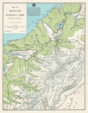 Map of Westland National Park.