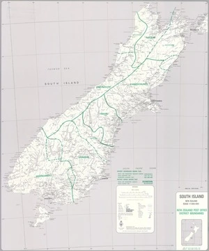 New Zealand Post Office district boundaries.
