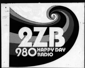 '2ZB 980 Happy Day Radio' sign