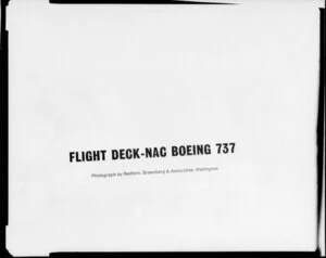 Nameplate reading flight deck-NAC Boeing 737