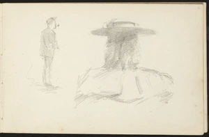 Hill, Mabel, 1872-1956 :[Profile view of a man; back view of a woman. December 1893 or January 1894?]