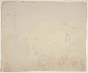 Wynyard, Robert Henry (Sir), 1802-1864: [Blackett's house, looking toward Rangitoto]