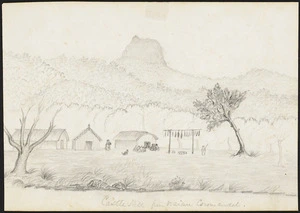 Monro, Henry Alfred Horne, 1824-1908: Castle Hill from Waiau Coromandel. ca 1860.