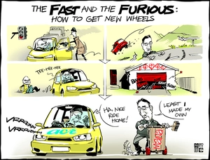 Smith, Hayden James, 1976- : The FAST and the FURIOUS - how to get new wheels. 4 May 2011