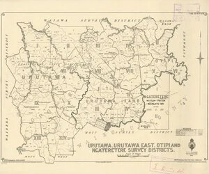 Urutawa, Urutawa East, Otipi and Ngateretere Survey Districts [electronic resource] / F.H. Cunningham, delt. July 1932.