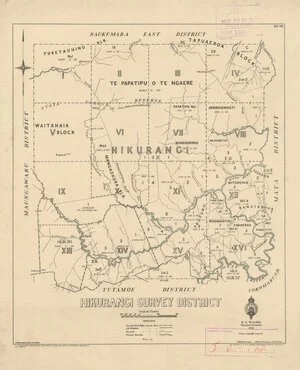 Hikurangi Survey District [electronic resource] / A.W. Hampton, delt. Nov. 1932.