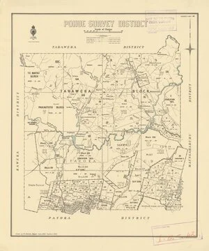 Pohue Survey District [electronic resource] / drawn by W.J. Burton, June 1930.