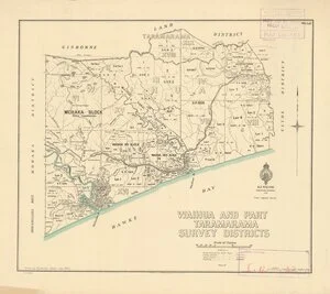 Waihua and part Taramarama Survey Districts [electronic resource] / drawn by W.J. Burton, Napier, July 1929.