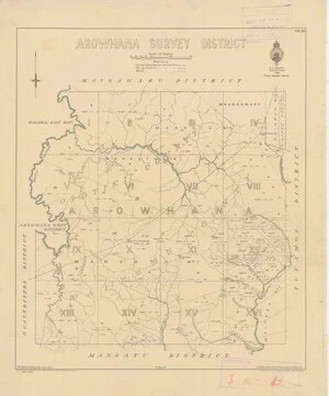 Arowhana Survey District [electronic resource] / K.V. Kennedy, delt. Jan. 1930.