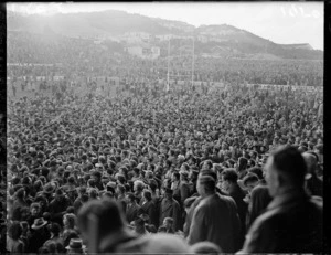 Crowd at the British versus Maori game