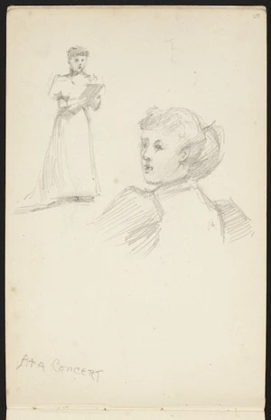 Hill, Mabel, 1872-1956 :At a concert [December 1893 or early 1894?]