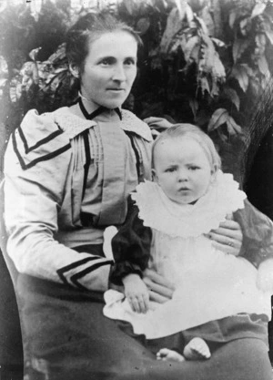 Mrs John Cudby and infant