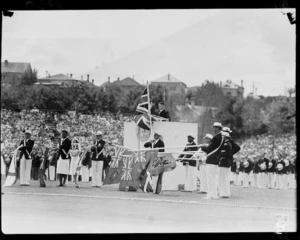 Opening of 1950 British Empire Games, Eden Park, Auckland