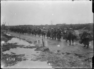New Zealand reinforcements near Kansas Farm, World War I