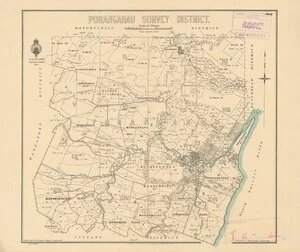 Porangahau Survey District [electronic resource] / drawn by W.J. Harding, Napier, July 1929.