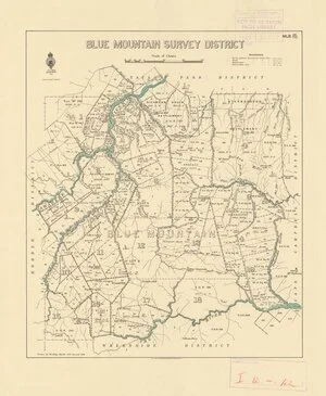 Blue Mountain Survey District [electronic resource] / drawn by W.J. Elvy, March 1919.