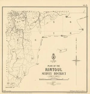 Plan of the Rintoul Survey District [electronic resource] / originally drawn by J.G. Kelly.
