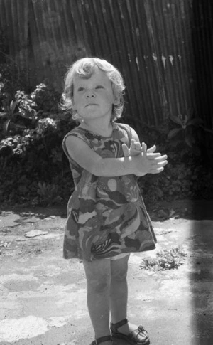 child in garden