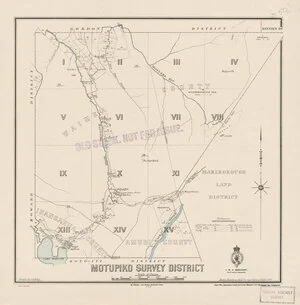 Motupiku Survey District [electronic resource] / drawn by J.G. Kelly.