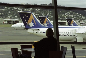 Ansett New Zealand airplanes at Wellington Airport