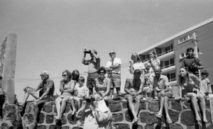 Takapuna beach, watching yacht race