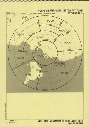 Invercargill : VOR/DME minimum sector altitudes