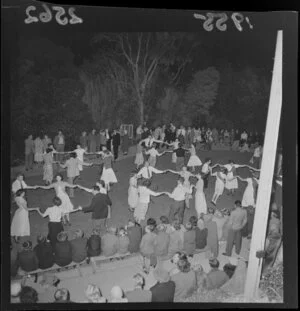 Scottish Country Dancers at Percy Scenic Reserve, Korokoro, Lower Hutt