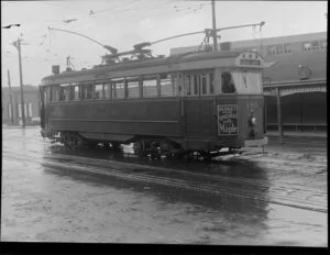 Fiducia tram 240, bound for Lyall Bay, Railway Station, Wellington