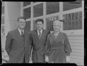 Onslow College staff, from left, First Assistant Principal Mr AW Morrison, Principal Mr CC Watt, and Senior Mistress Miss CS Forde