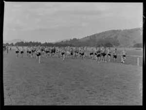 Harriers running the 20 mile race at Trentham Racecourse, Upper Hutt