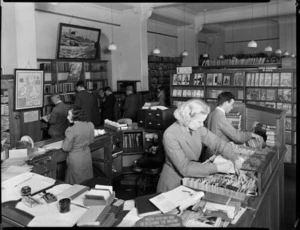 Issues desk, Wellington Central Library