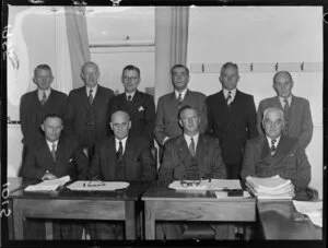 Meeting of the National Roads Board with newly appointed Chairman William Stanley Goosman second left front row