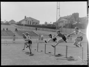 Women's hurdles, Wellington Canterbury Athletics, Basin Reserve, Wellington